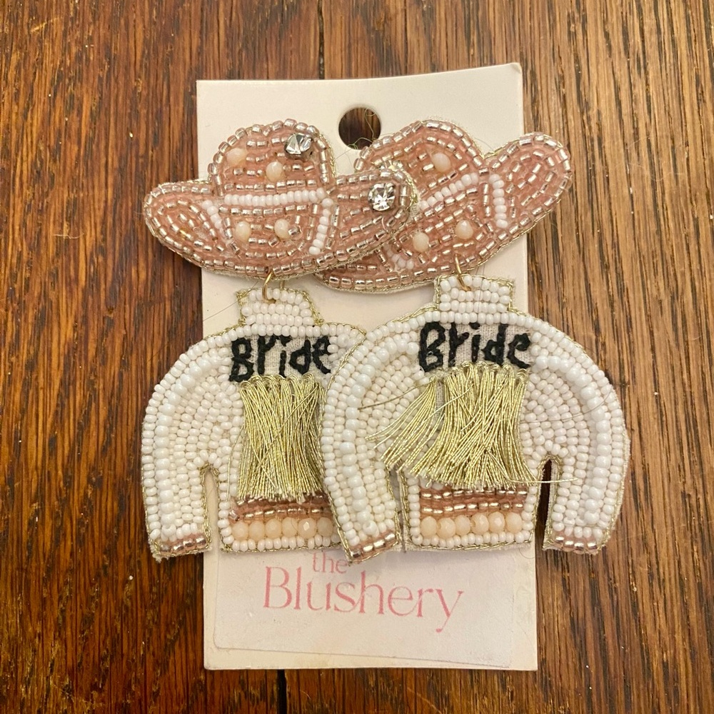 New Bride beaded earrings